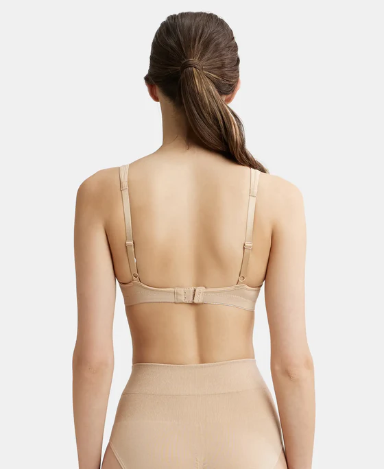 Light Skin Wire free Non Padded Soft Touch Microfiber Elastane Stretch Full Coverage Everyday Bra - Image 5