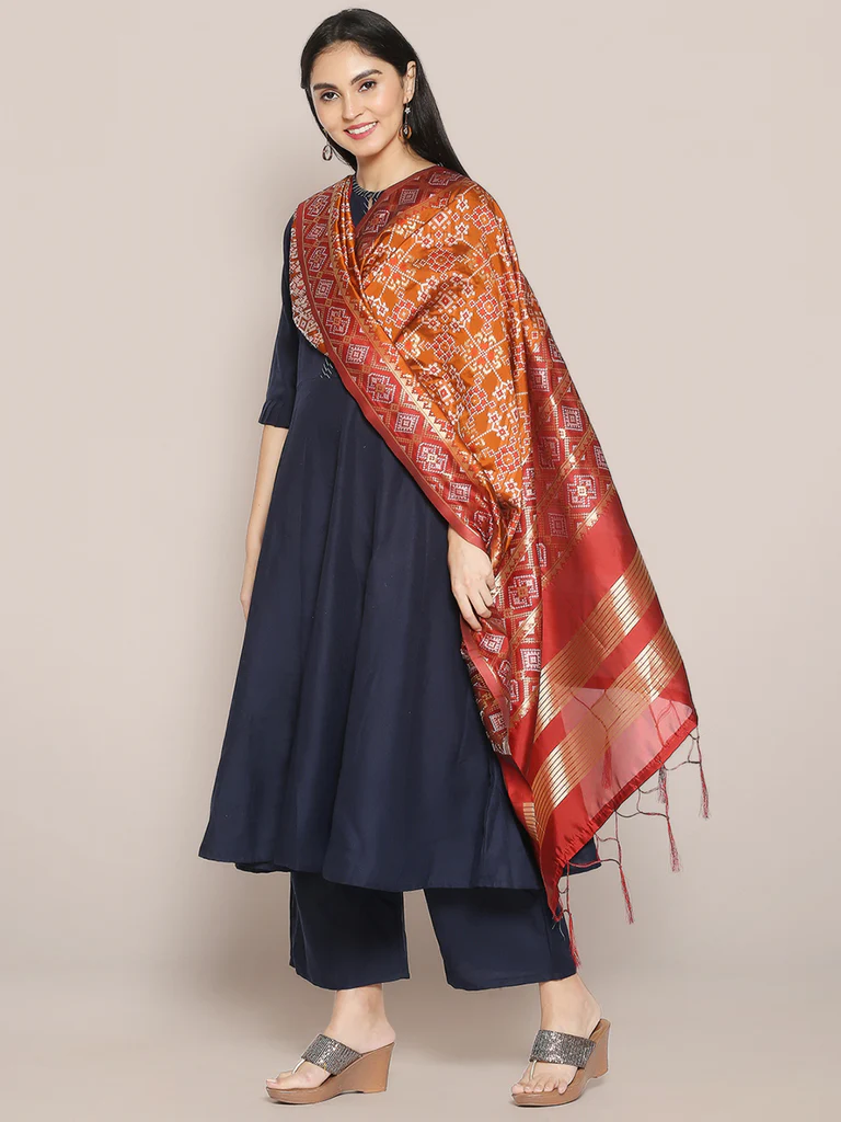 Banarasi Patola Silk Dupatta - Image 9