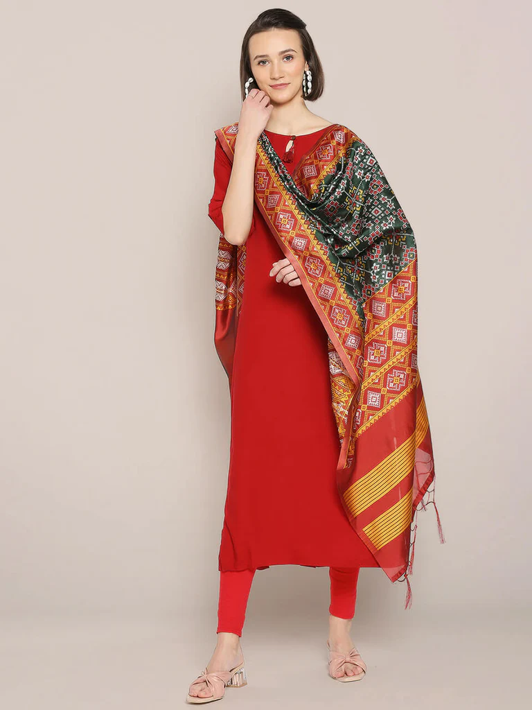 Banarasi Patola Silk Dupatta - Image 3