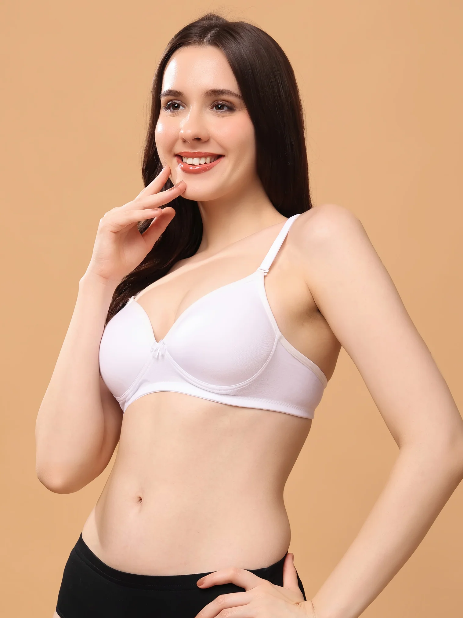 Women's Non-Wired Medium Coverage Convertible-Straps T-Shirt Bra - Image 13