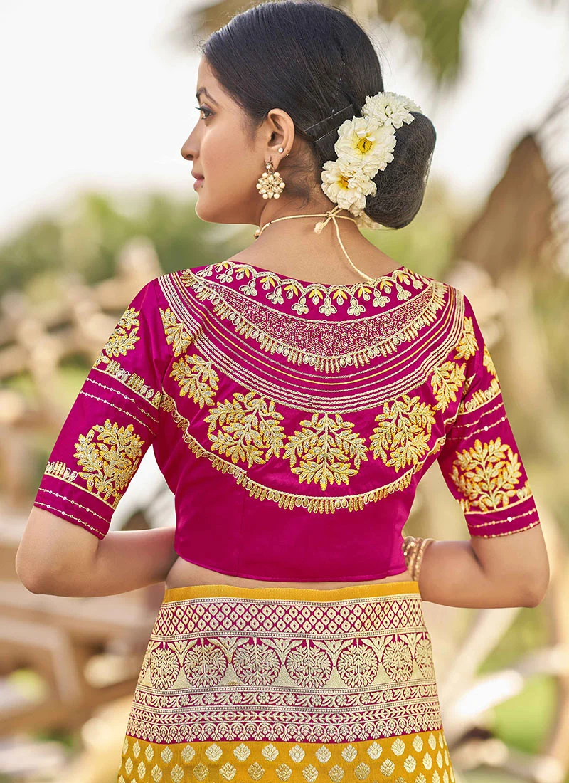 Benarasi Silk Jacquard Zari Saree Festive Wear - Image 10