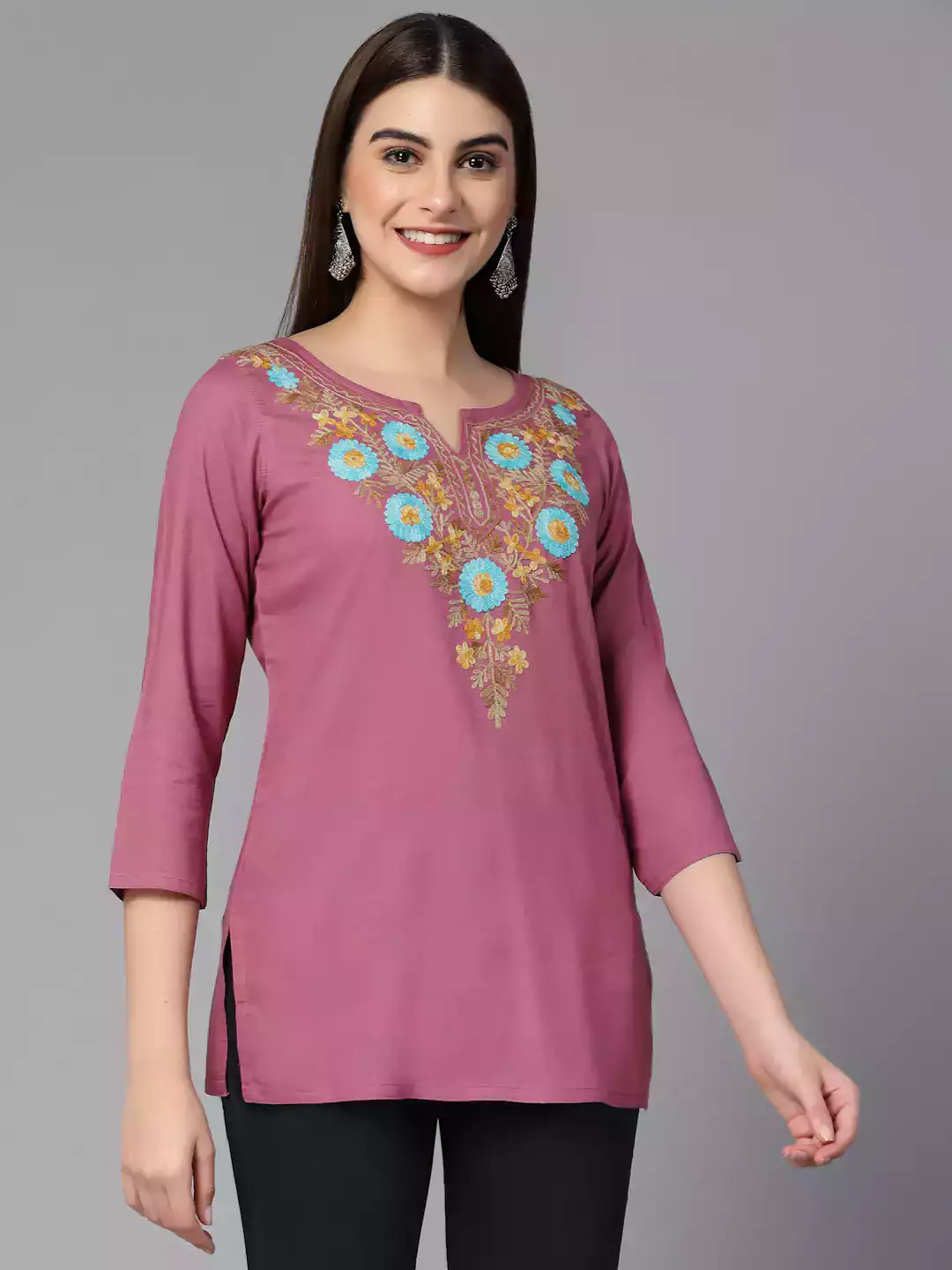 Israa Pink Short Kurti - Image 7